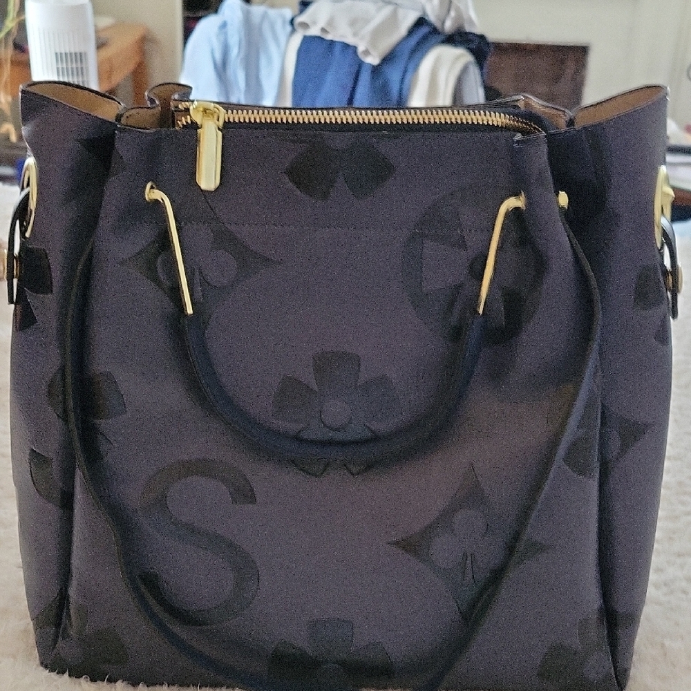 Elegant Black Designer Tote Bag